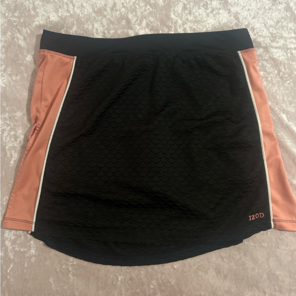 Izod Black and Coral Mini Skirt